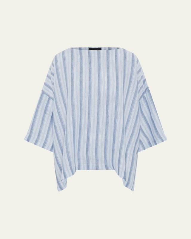 Three-Quarter Sleeve Scoop Neck Tunic (Mid Plus Length)